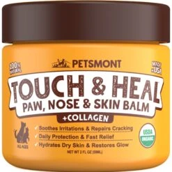 Petsmont Organic Touch & Heal Dog Paw Balm, 2-oz Jar