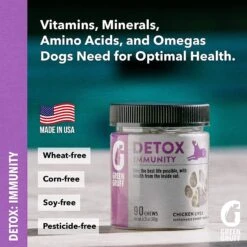 Green Gruff Detox Immunity Support Chicken Liver Flavor Soft Chew Dog Supplement -Pet Wellness 286350 PT4. AC SS1800 V1619818661