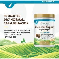 NaturVet Emotional Support Chicken Flavored Soft Chews Calming Supplement For Dogs -Pet Wellness 288036 PT2. AC SS1800 V1698697643