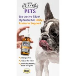 Sovereign Silver Pets Daily+ Immune Support Bio-Active Silver Hydrosol Small Dog & Cat Supplement -Pet Wellness 289053 PT2. AC SS1800 V1690389426