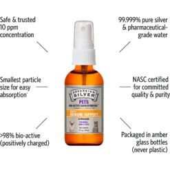 Sovereign Silver Pets Daily+ Immune Support Bio-Active Silver Hydrosol Small Dog & Cat Supplement -Pet Wellness 289053 PT4. AC SS1800 V1689791350