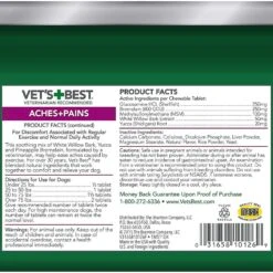 Vet's Best Advanced Chewable Tablets Joint Supplement For Dogs & Vet's Best Aches + Pains Vet Formulated For Dog Occasional Discomfort Hip & Joint Support Chew Supplement For Dogs -Pet Wellness 289281 PT6. AC SS1800 V1618609922