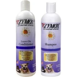 Zymox Enzymatic Dogs & Cat Leave-on Conditioner & Zymox Enzymatic Dog & Cat Shampoo