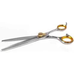 Sharf Straight Gold Touch Round Tips Dog Grooming Scissors, 7-in -Pet Wellness 289369 PT2. AC SS1800 V1618867936