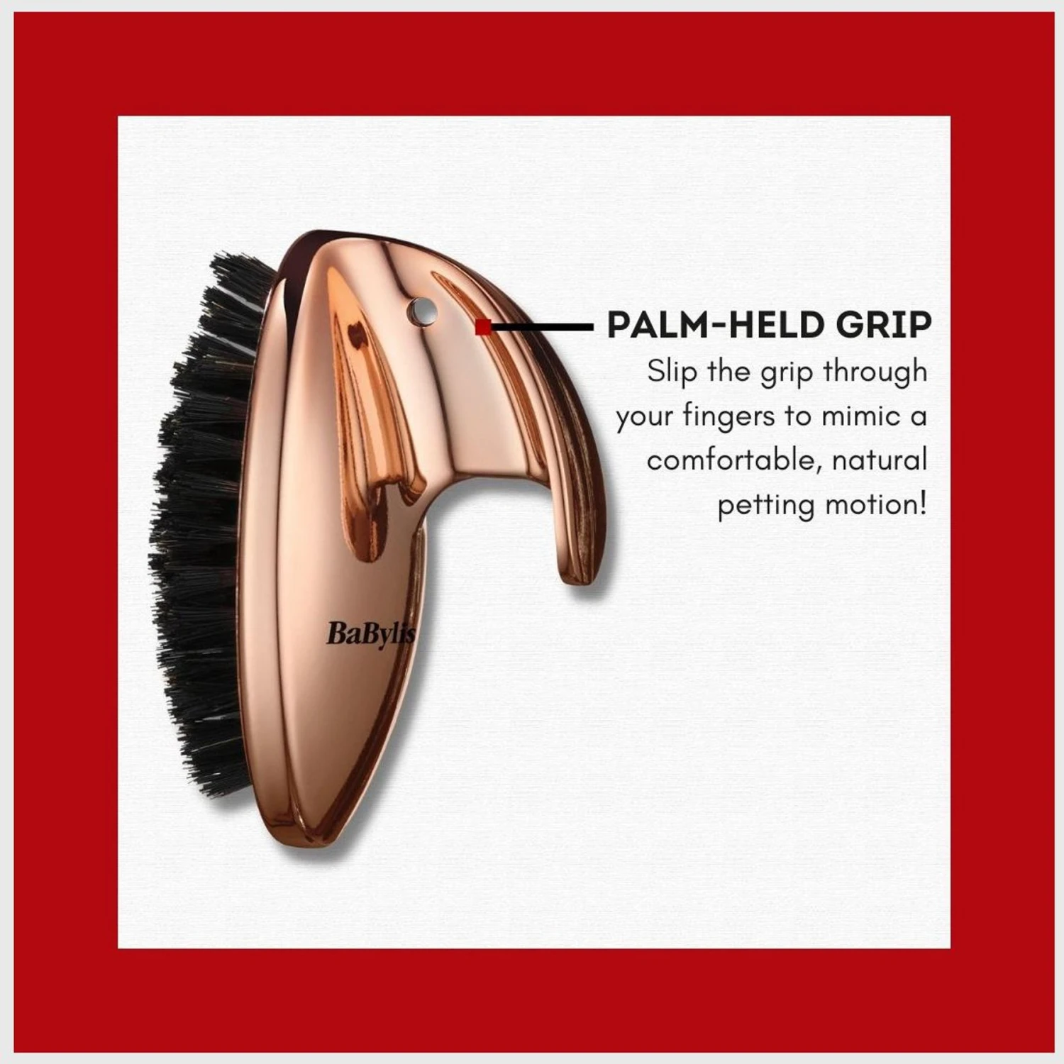 Babyliss Pro Pet Rose Gold Bristle Dog Grooming Brush 3 Babyliss Pro Pet Rose Gold Bristle Dog Grooming Brush - Image 3
