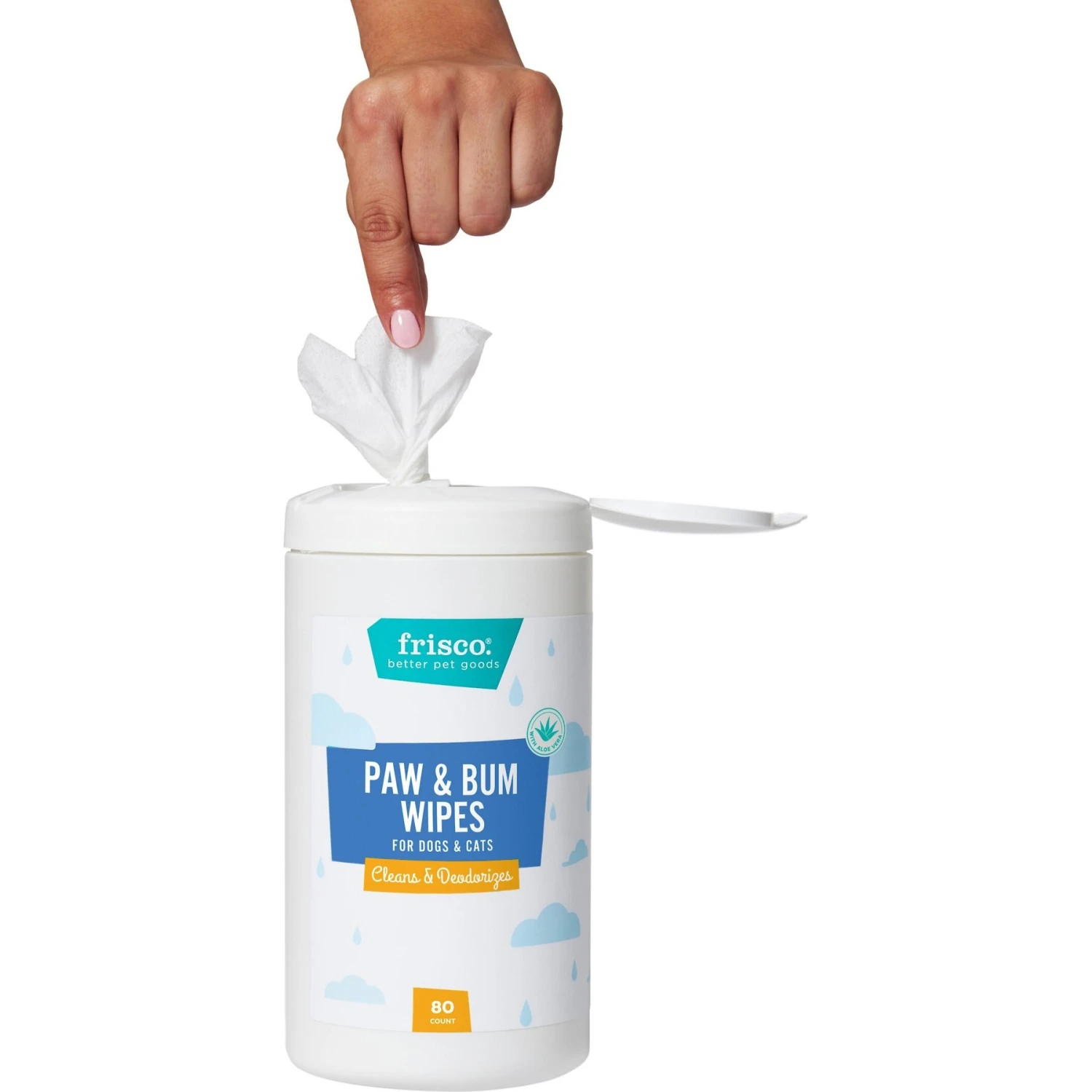 Frisco Deodorizing Paw & Bum Waterless Grooming Wipes For Dogs & Cats 4 Frisco Deodorizing Paw & Bum Waterless Grooming Wipes For Dogs & Cats - Image 4