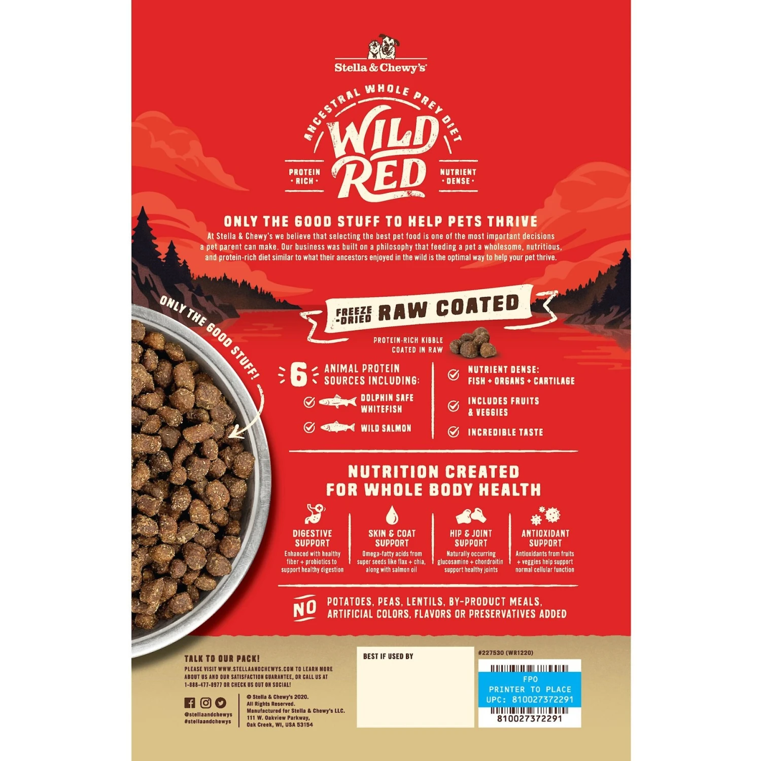 Stella & Chewy's Wild Red Raw Coated Kibble Wholesome Grains Ocean Recipe Dry Dog Food 2 Stella & Chewy's Wild Red Raw Coated Kibble Wholesome Grains Ocean Recipe Dry Dog Food - Image 2