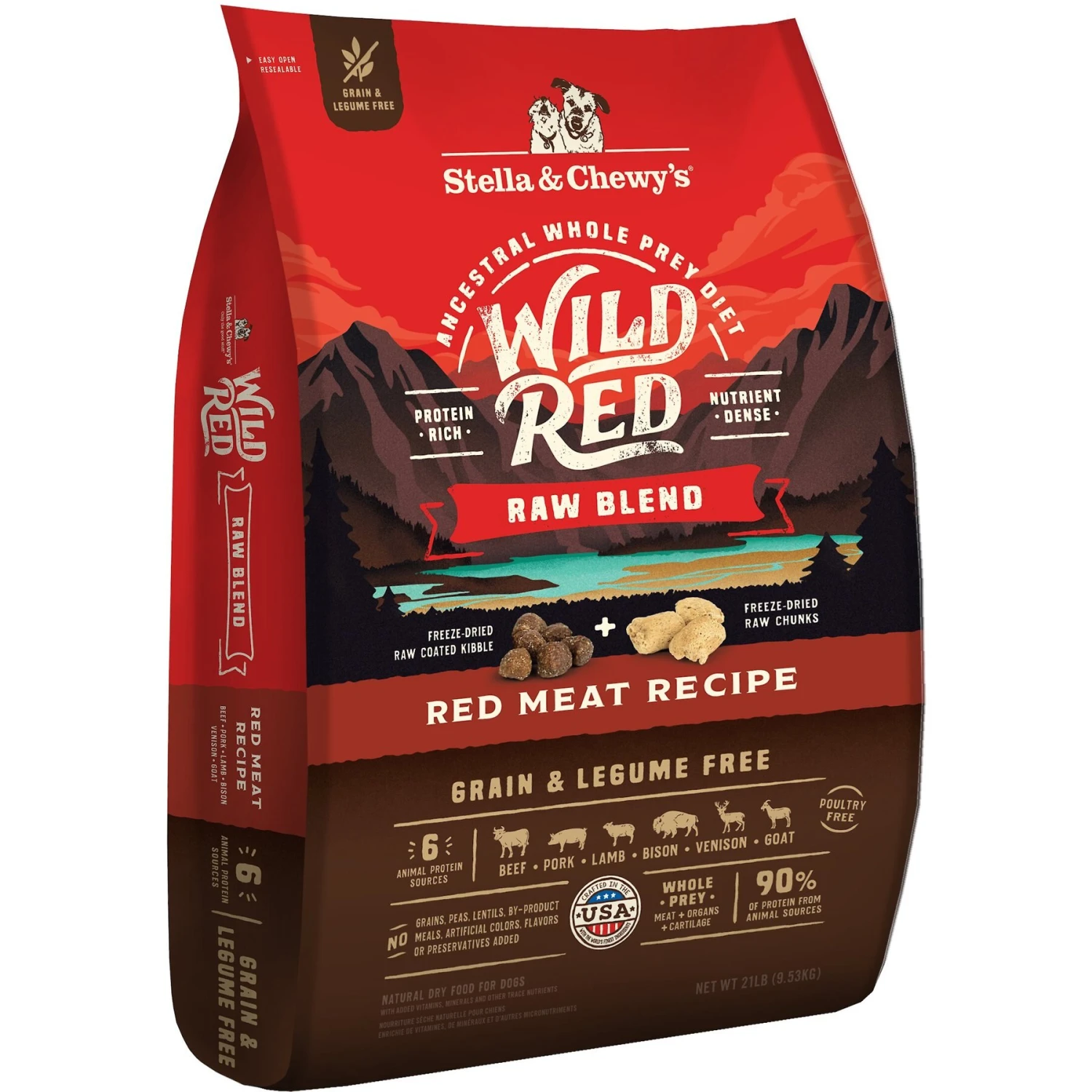 Stella & Chewy's Wild Red Raw Blend Kibble Grain-Free Red Meat Recipe Dry Dog Food 1 Stella & Chewy's Wild Red Raw Blend Kibble Grain-Free Red Meat Recipe Dry Dog Food