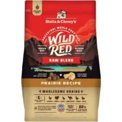 Stella & Chewy's Wild Red Raw Blend Kibble Wholesome Grains Prairie Recipe Dry Dog Food