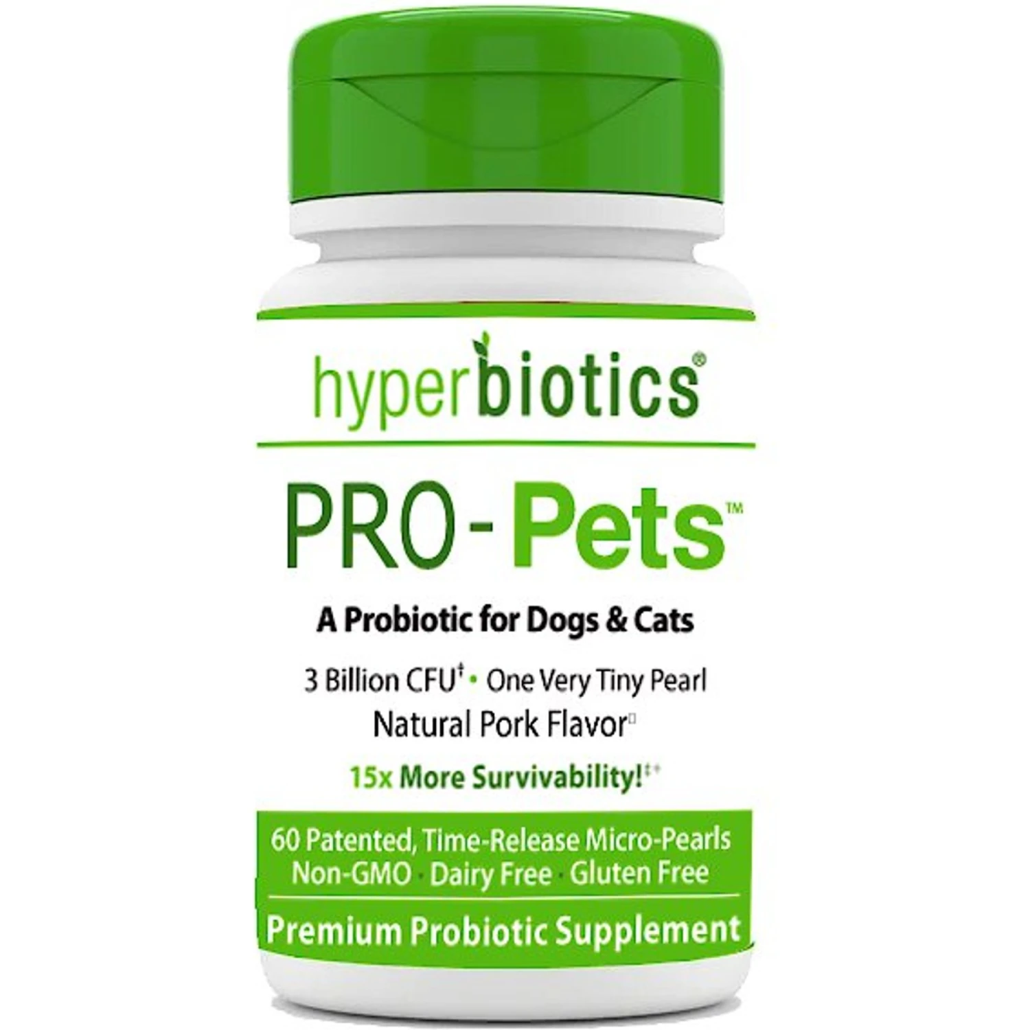 Hyperbiotics PRO-Pets Probiotic Dog & Cat Supplement, 60 Count 1 Hyperbiotics PRO-Pets Probiotic Dog & Cat Supplement, 60 Count