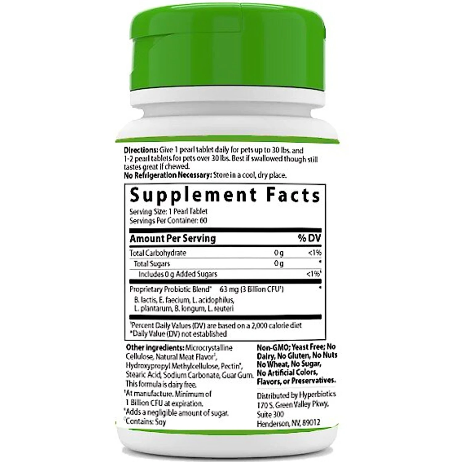 Hyperbiotics PRO-Pets Probiotic Dog & Cat Supplement, 60 Count 3 Hyperbiotics PRO-Pets Probiotic Dog & Cat Supplement, 60 Count - Image 3