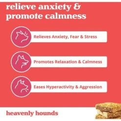 Heavenly Hounds Relaxation Square Peanut Butter Flavor Stress & Anxiety Relief Dog Supplement, 12 Count -Pet Wellness 291680 PT8. AC SS1800 V1620764556
