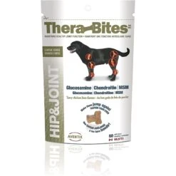 Aventix Thera-Bites Hip & Joint Support Chicken Liver Flavor Soft Chews Large Dog Supplement, 60 Count