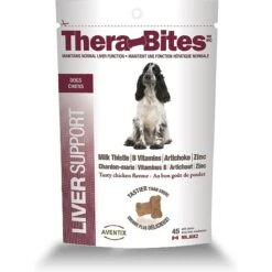 Aventix Thera-Bites Liver Support Chicken Flavor Soft Chews Dog Supplement, 45 Count