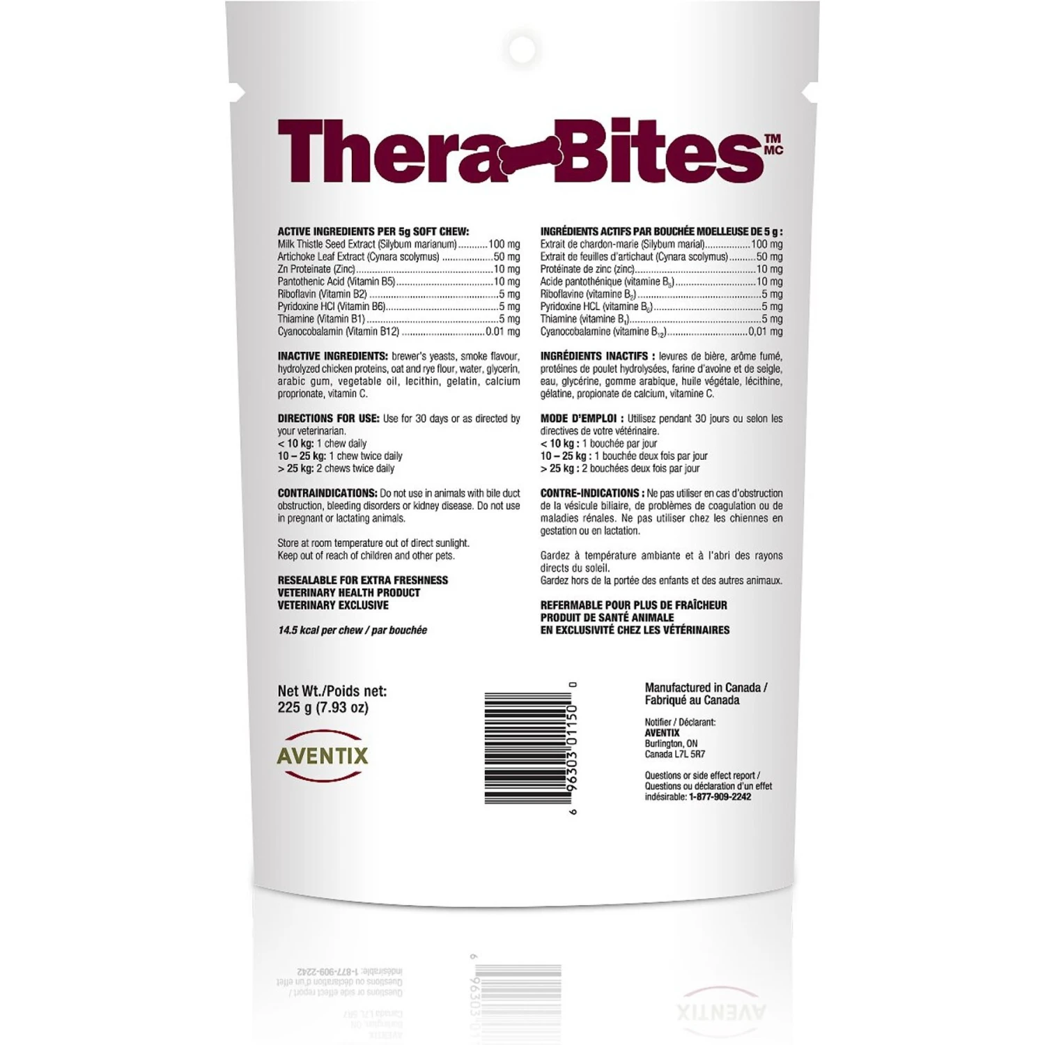 Aventix Thera-Bites Liver Support Chicken Flavor Soft Chews Dog Supplement, 45 Count 2 Aventix Thera-Bites Liver Support Chicken Flavor Soft Chews Dog Supplement, 45 Count - Image 2