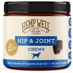 Hemp Well Hip & Joint Support Soft Chew Dog Supplement, 60 Count