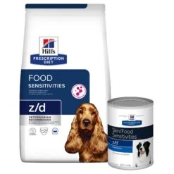 Hill's Prescription Diet Z/d Skin/Food Sensitivities Original Flavor Dry Dog Food & Hill's Prescription Diet Z/d Original Skin/Food Sensitivities Canned Dog Food