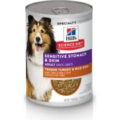 Hill's Science Diet Adult Sensitive Stomach & Sensitive Skin Chicken Recipe Dry Dog Food & Hill's Science Diet Adult Sensitive Stomach & Skin Tender Turkey & Rice Stew Canned Dog Food -Pet Wellness 293206 PT4. AC SS1800 V1693256186
