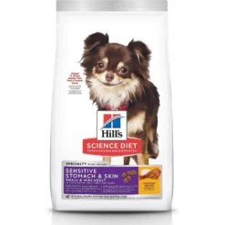 Hill's Science Diet Adult Sensitive Stomach & Skin Small & Mini Breed Chicken Recipe Dry Dog Food & Hill's Science Diet Adult Sensitive Stomach & Skin Tender Turkey & Rice Stew Canned Dog Food -Pet Wellness 293216 PT1. AC SS1800 V1620004925