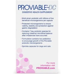 Nutramax Proviable Probiotics & Prebiotics Capsules Digestive Supplement For Cats & Dogs & Nutramax Proviable Paste & Capsules Digestive Supplement Kit -Pet Wellness 293420 PT4. AC SS1800 V1624618051