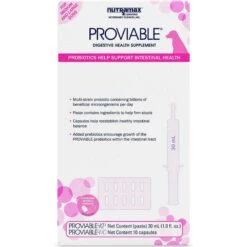 Nutramax Proviable Probiotics & Prebiotics Capsules Digestive Supplement For Cats & Dogs & Nutramax Proviable Paste & Capsules Digestive Supplement Kit -Pet Wellness 293420 PT5. AC SS1800 V1624605753