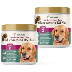 NaturVet Moderate Care Glucosamine DS Plus Soft Chews Joint Supplement For Cats & Dogs