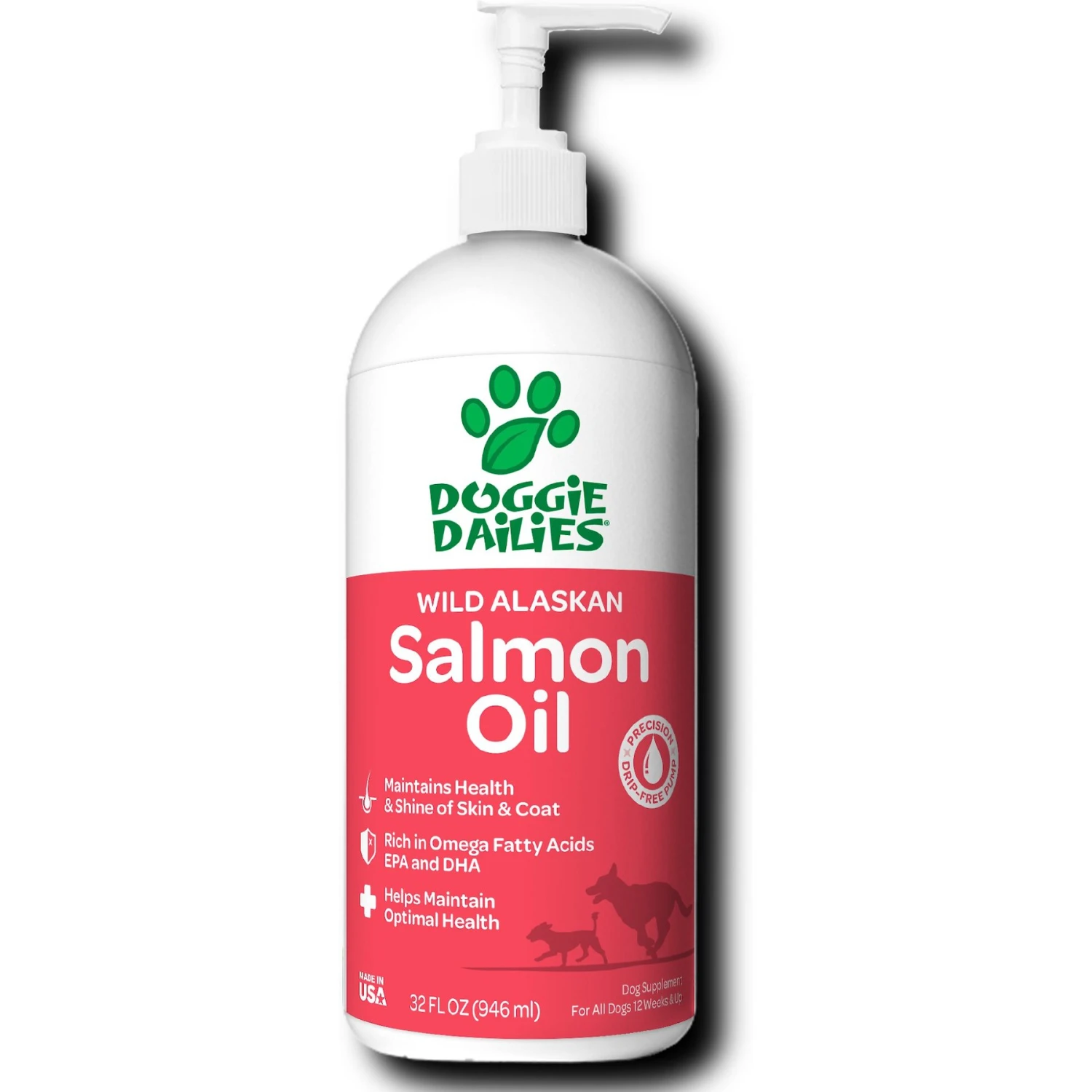 Doggie Dailies Wild Alaskan Salmon Oil Dog Supplement, 32-oz Bottle 1 Doggie Dailies Wild Alaskan Salmon Oil Dog Supplement, 32-oz Bottle