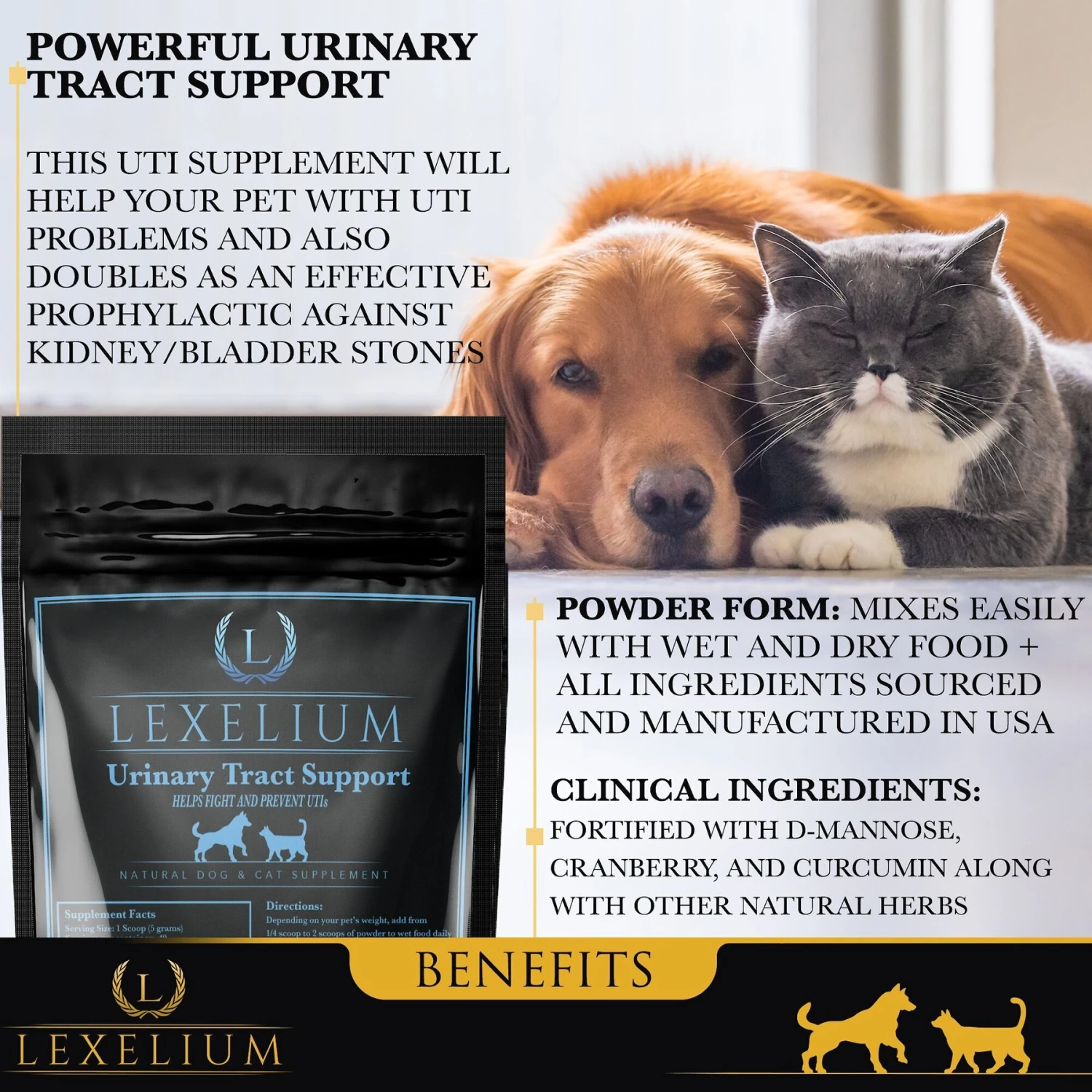 Lexelium Urinary Tract Support Dog & Cat Supplement, 7-oz Bag 2 Lexelium Urinary Tract Support Dog & Cat Supplement, 7-oz Bag - Image 2