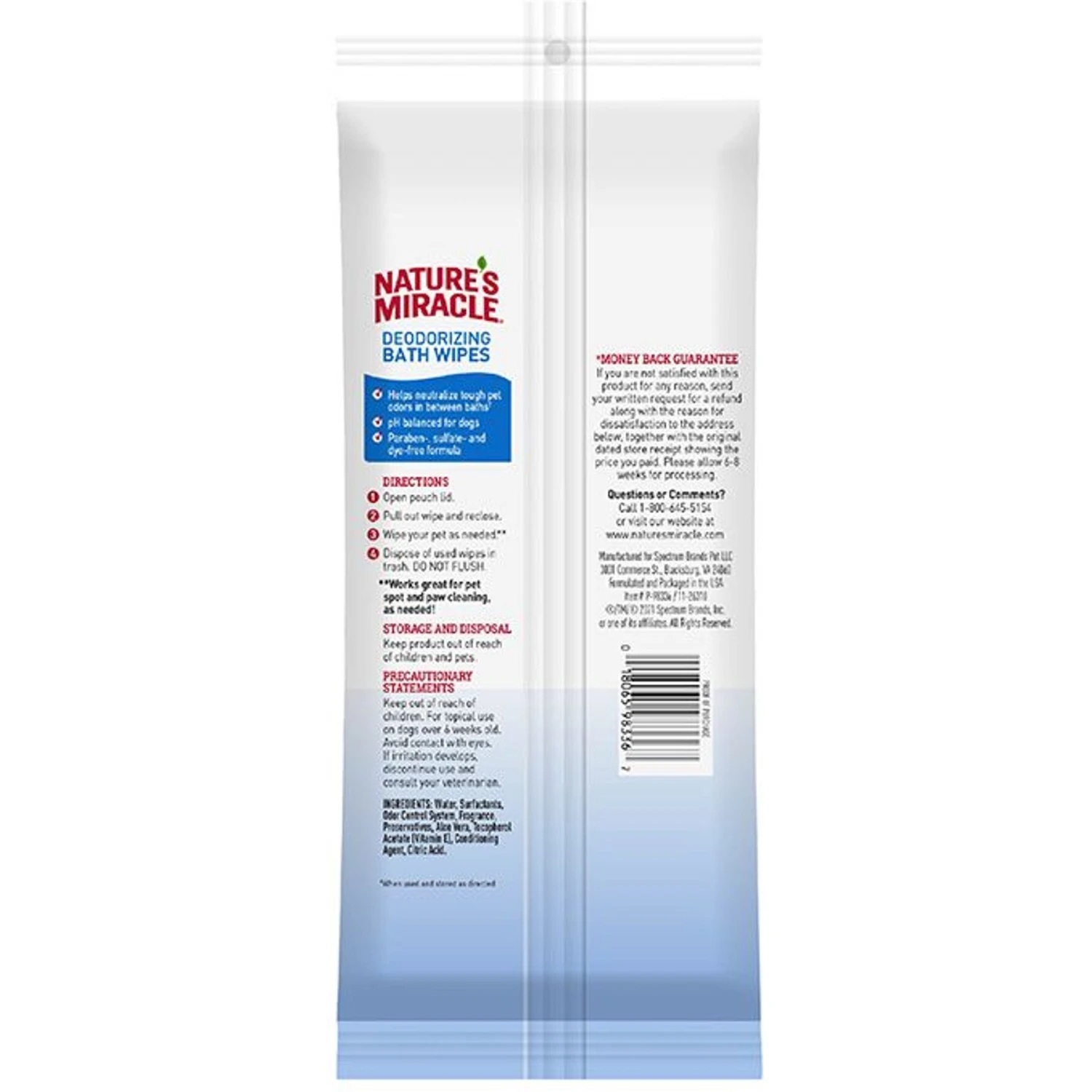 Nature's Miracle Fresh & Clean Deodorizing Dog Bath Wipes 2 Nature's Miracle Fresh & Clean Deodorizing Dog Bath Wipes - Image 2