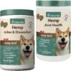 NaturVet Hemp Aches & Discomfort Glucosamine Plus Hemp Seed Dog Supplement & NaturVet Hemp Soft Chews Joint Supplement For Dogs