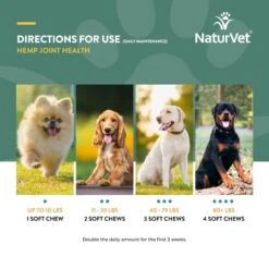 NaturVet Hemp Quiet Moments Soft Chews Calming Supplement For Dogs & NaturVet Hemp Soft Chews Joint Supplement For Dogs -Pet Wellness 298284 PT7. AC SS1800 V1675891368