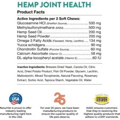 NaturVet Hemp Quiet Moments Soft Chews Calming Supplement For Dogs & NaturVet Hemp Soft Chews Joint Supplement For Dogs -Pet Wellness 298284 PT8. AC SS1800 V1675891433