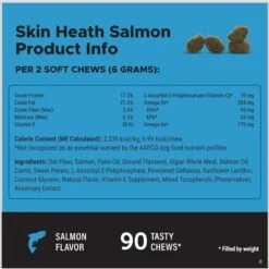 PetHonesty Allergy Skin Health Salmon Flavored Soft Chews Skin & Coat Supplement For Dogs & PetHonesty Skin Health Salmon Salmon Flavored Soft Chews Skin & Coat Supplement For Dogs -Pet Wellness 298396 PT2. AC SS1800 V1676650085