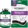 Vet's Best Gas Busters Chewable Tablets Digestive Supplement For Dogs & Vet's Best Probiotic Chicken Flavored Soft Chews Digestive Supplement For Dogs
