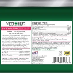 Vet's Best Shed+Itch Healthy Coat Chewable Tablets Skin & Coat Supplement For Dogs & Vet's Best Chewable Tablets Allergy Supplement For Dogs -Pet Wellness 298636 PT5. AC SS1800 V1621302141