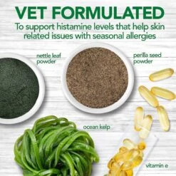 Vet's Best Shed+Itch Healthy Coat Chewable Tablets Skin & Coat Supplement For Dogs & Vet's Best Chewable Tablets Allergy Supplement For Dogs -Pet Wellness 298636 PT7. AC SS1800 V1621299761