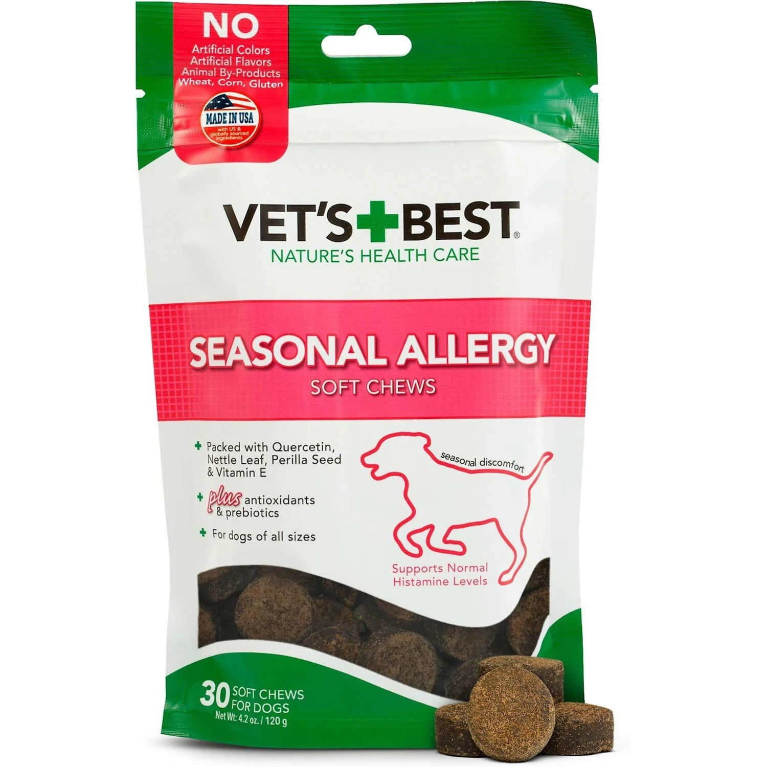 Vet's Best Chicken Flavored Soft Chews Allergy Supplement For Dogs & Vet's Best Chewable Tablets Allergy Supplement For Dogs 2 Vet's Best Chicken Flavored Soft Chews Allergy Supplement For Dogs & Vet's Best Chewable Tablets Allergy Supplement For Dogs - Image 2