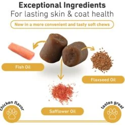 International Veterinary Sciences Lipiderm Chicken Flavor Skin & Coat Health Chew Dog Supplement, 90 Count -Pet Wellness 300043 PT3. AC SS1800 V1628548280