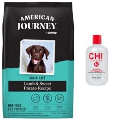 American Journey Puppy Lamb & Sweet Potato Recipe Grain-Free Dry Dog Food & CHI Tearless Puppy Shampoo