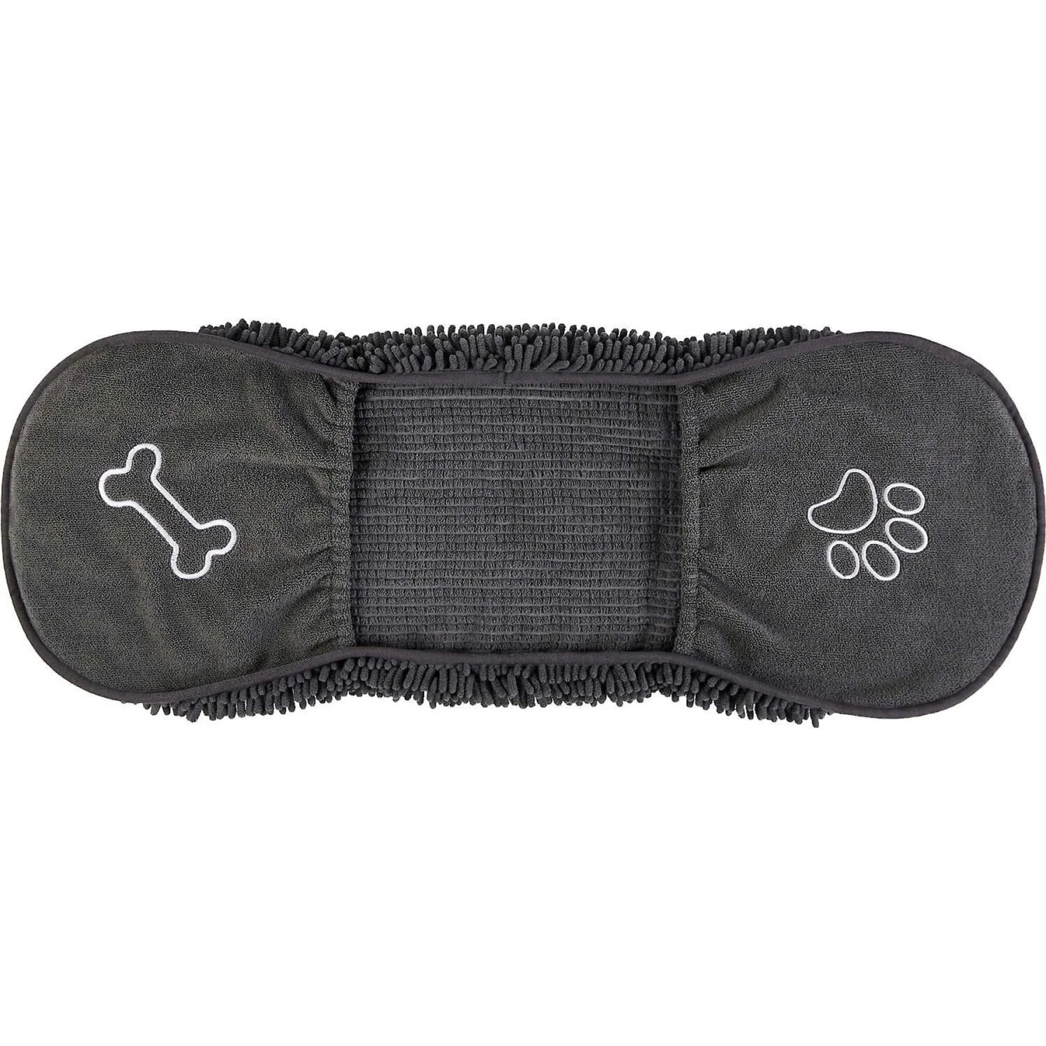 Frisco Microfiber Chenille Shammy Towel & Frisco Microfiber Chenille Paw Print Dog & Cat Mat, Dark Gray 2 Frisco Microfiber Chenille Shammy Towel & Frisco Microfiber Chenille Paw Print Dog & Cat Mat, Dark Gray - Image 2