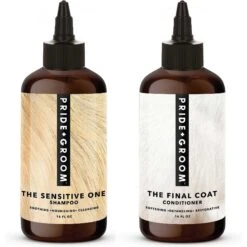 Pride+Groom The Sensitive One Dog Shampoo, 16-oz Bottle & Pride+Groom The Final Coat Dog Conditioner, 16-oz Bottle