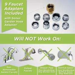 Wondurdog Sink Faucet Pet Wash Kit 15 Wondurdog Sink Faucet Pet Wash Kit -Pet Wellness 306297 PT7. AC SS1800 V1632891394