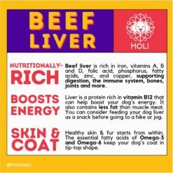HOLI Beef Liver Protein Pack Grain-Free Freeze-Dried Dog Food Topper -Pet Wellness 308494 PT5. AC SS1800 V1693947446
