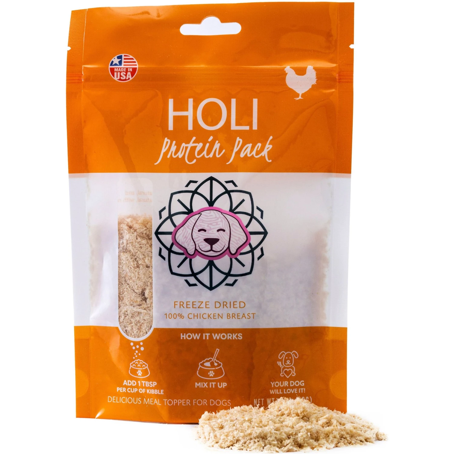 HOLI Chicken Breast Protein Pack Grain-Free Freeze-Dried Dog Food Topper 1 HOLI Chicken Breast Protein Pack Grain-Free Freeze-Dried Dog Food Topper