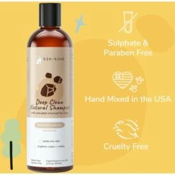 Kin+kind Deep Clean Natural Almond+Vanilla Dog Shampoo, 12-oz Bottle -Pet Wellness 309193 PT2. AC SS1800 V1624311789