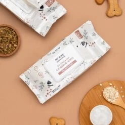 Dr. Brite Pet Pure Conditioning Coconut & Oat Cleansing Dog & Cat Wipes, 54 Count -Pet Wellness 309222 PT3. AC SS1800 V1624312985