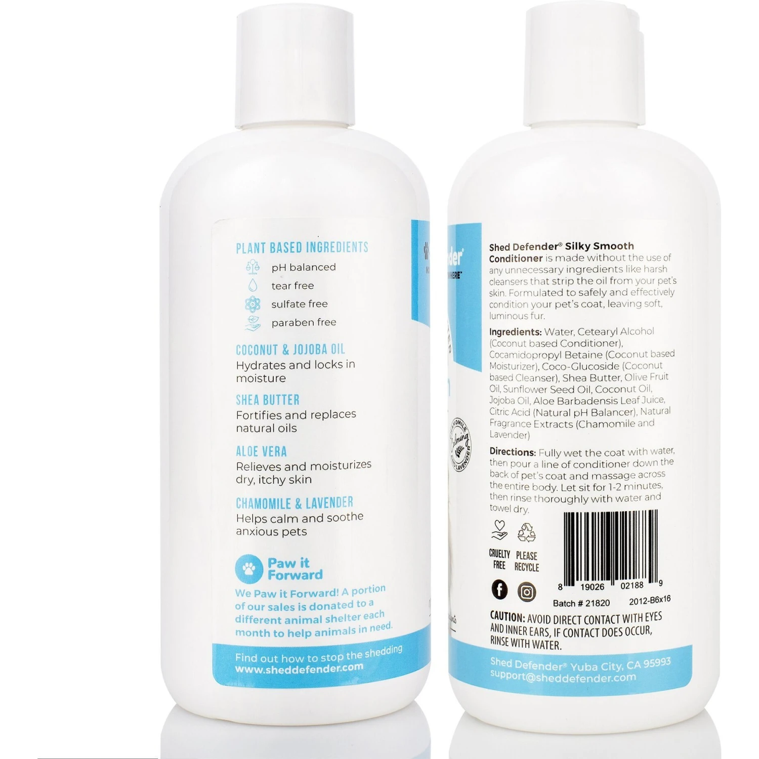 Shed Defender Silky Smooth Aloe & Shea Butter Dog & Cat Conditioner, 16-oz Bottle 2 Shed Defender Silky Smooth Aloe & Shea Butter Dog & Cat Conditioner, 16-oz Bottle - Image 2