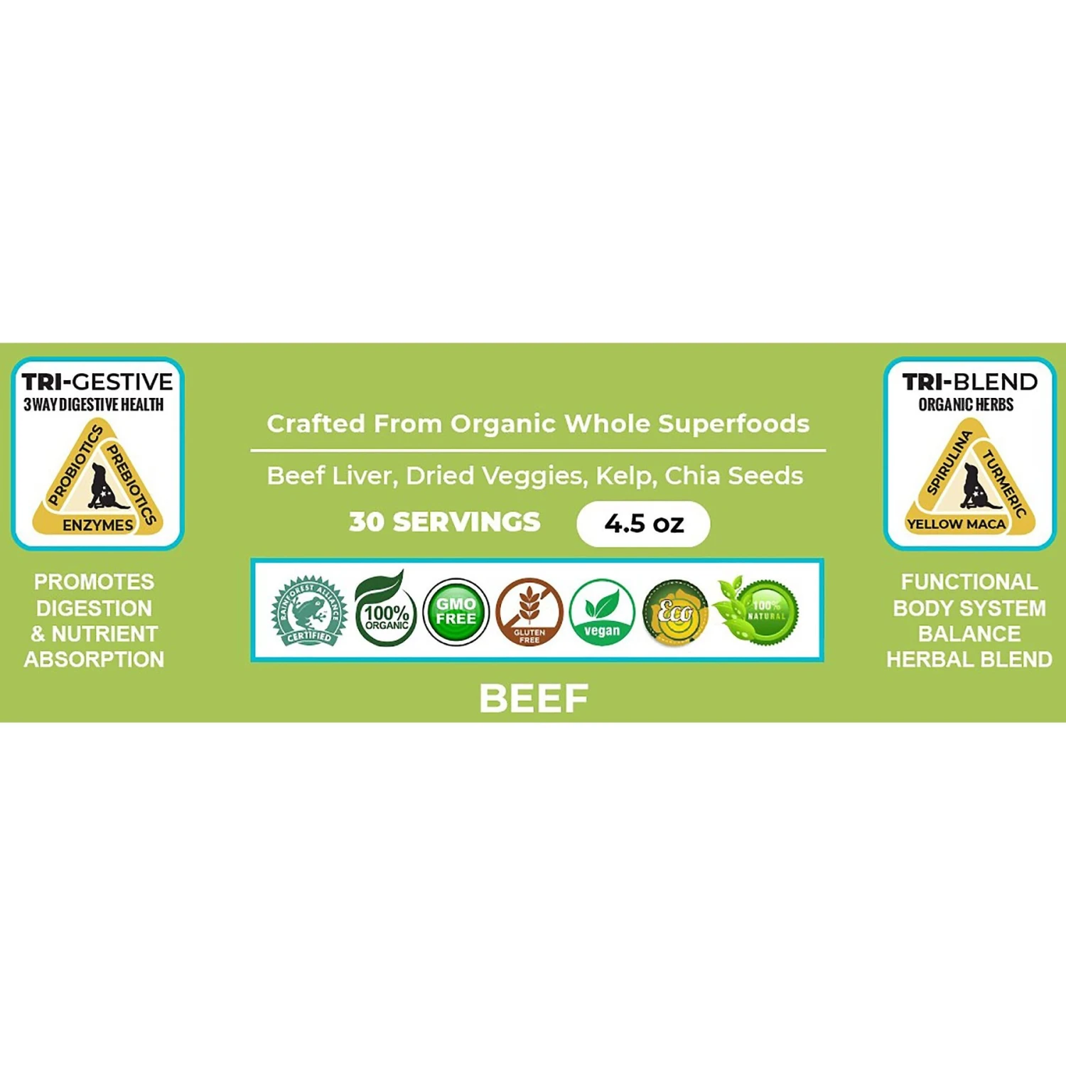 The Petz Kitchen Holistic Super Food Broth One & Done Daily Greens Support Beef Flavor Concentrate Powder Dog & Cat Supplement, 4.5-oz Bag 7 The Petz Kitchen Holistic Super Food Broth One & Done Daily Greens Support Beef Flavor Concentrate Powder Dog & Cat Supplement, 4.5-oz Bag - Image 7