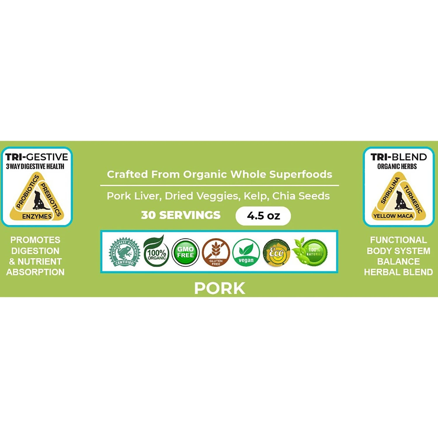 The Petz Kitchen Holistic Super Food Broth One & Done Daily Greens Support Pork Flavor Concentrate Powder Dog & Cat Supplement, 4.5-oz Bag 7 The Petz Kitchen Holistic Super Food Broth One & Done Daily Greens Support Pork Flavor Concentrate Powder Dog & Cat Supplement, 4.5-oz Bag - Image 7
