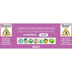 The Petz Kitchen Holistic Super Food Broth Tissue & Cell Support Beef Flavor Concentrate Powder Dog & Cat Supplement, 4.5-oz Bag -Pet Wellness 314103 PT6. AC SS1800 V1631734652